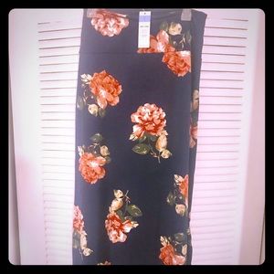 Modern NWT L Agnes & Dora navy maxi skirt w/ slits
